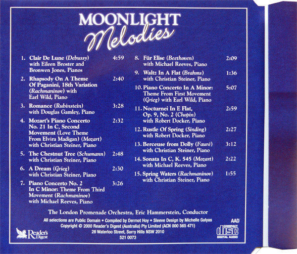 The London Promenade Orchestra, Eric Hammerstein : Moonlight Melodies (CD, Comp)