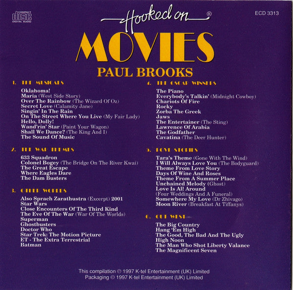 Paul Brooks (2) : Hooked On Movies (50 Non-Stop Great Movie Themes) (CD, Comp)