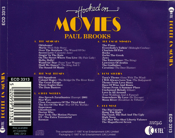 Paul Brooks (2) : Hooked On Movies (50 Non-Stop Great Movie Themes) (CD, Comp)