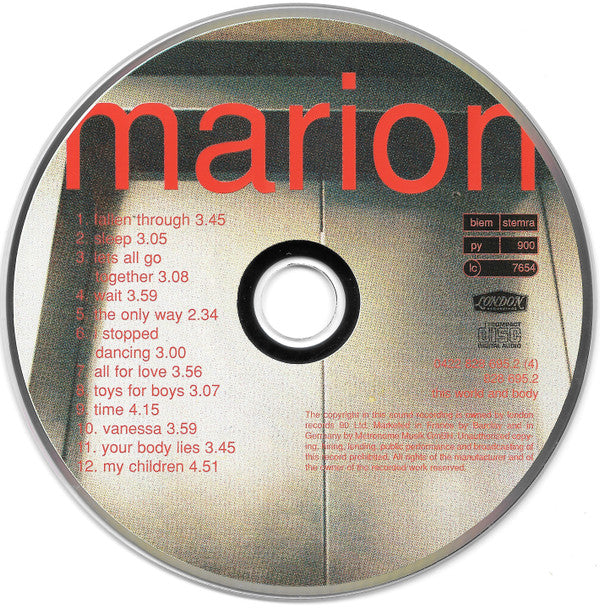 Marion (3) : This World And Body (CD, Album)