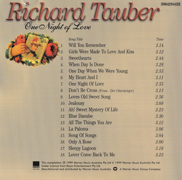 Richard Tauber : One Night Of Love (CD, Comp)