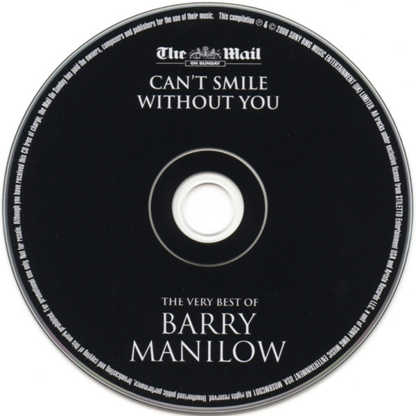 Barry Manilow : Can't Smile Without You - The Very Best Of Barry Manilow (CD, Comp, Promo)