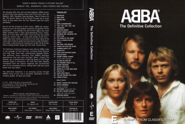 ABBA : The Definitive Collection (DVD-V, Comp, PAL)