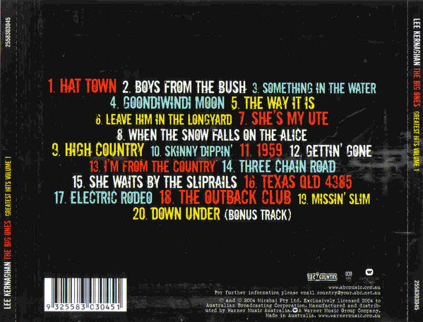 Lee Kernaghan : The Big Ones (Greatest Hits Volume 1) (CD, Comp)