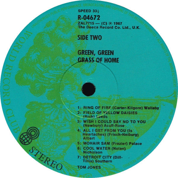 Tom Jones : The Green, Green Grass Of Home (LP, Album, Club)