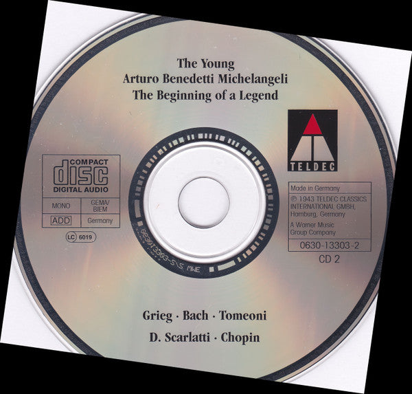 Arturo Benedetti Michelangeli : The Young Arturo Benedetti Michelangeli, The Beginning Of A Legend  (2xCD, Comp, Mono, RM)