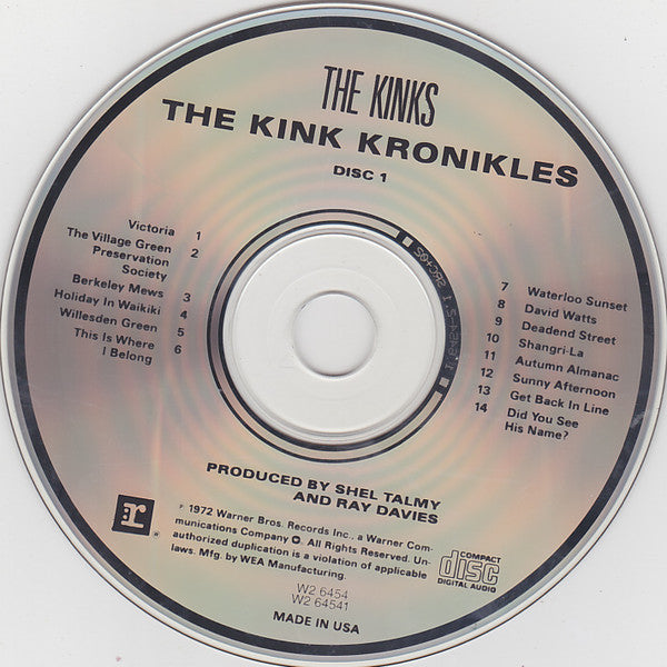 The Kinks : The Kink Kronikles (2xCD, Comp, Club)
