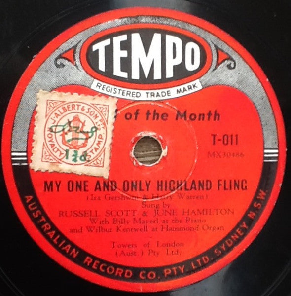 Russell Scott (3) And June Hamilton / Don Williams And His Hillbilly Harmonists : My One And Only Highland Fling / Tennessee Waltz (Shellac, 10")