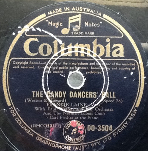 Frankie Laine with Paul Weston And His Orchestra : When You're In Love / The Gandy Dancer's Ball (Shellac, 10")