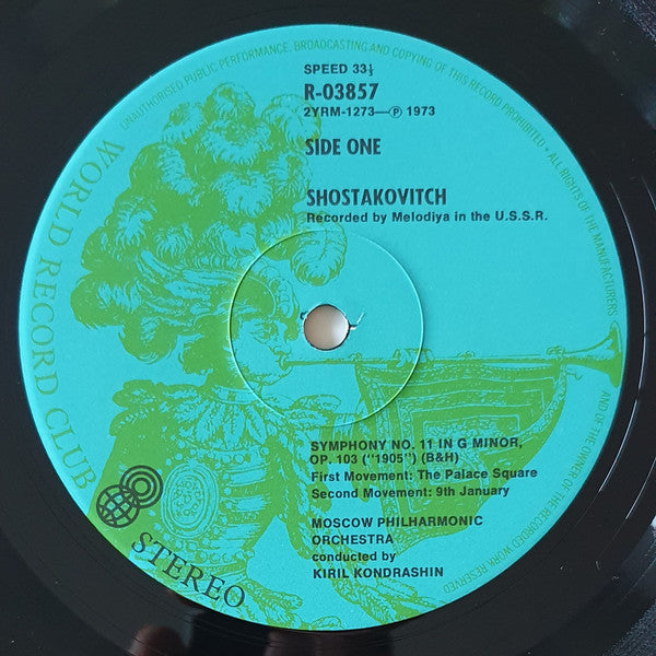 Shostakovitch* / The Moscow Philharmonic Orchestra* Conducted By Kiril Kondrashin : Symphony No. 11 In G Minor, Op. 103 ("1905") (LP, Album, Club)