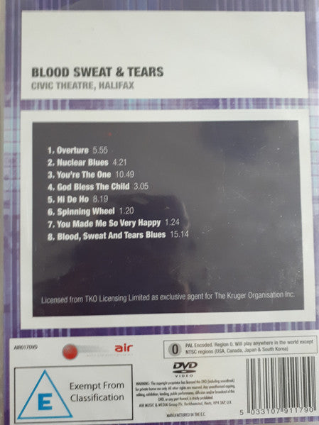 Blood, Sweat And Tears : Civic centre, Halifax. (DVD-V)