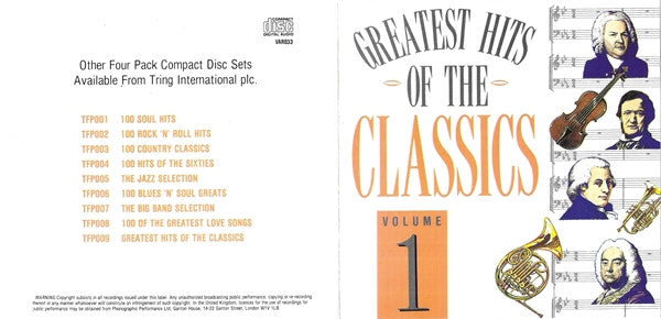 Various : The Greatest Hits Of The Classics Volume 1 (CD, Comp)