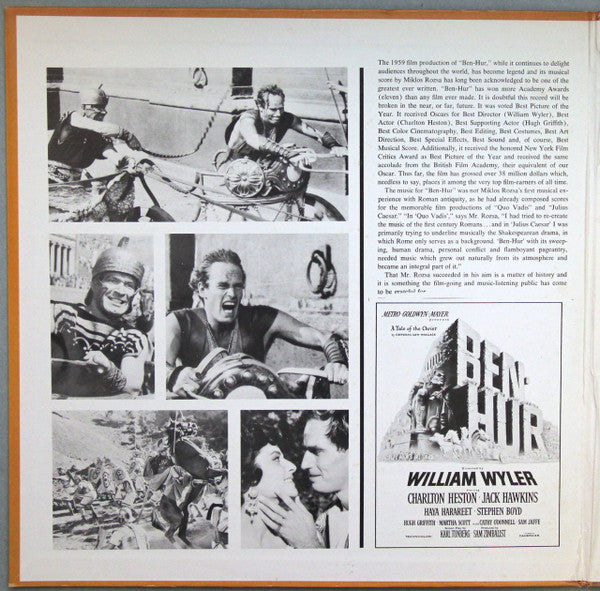 Miklós Rózsa : Ben-Hur (LP, Album, RE, PRC)