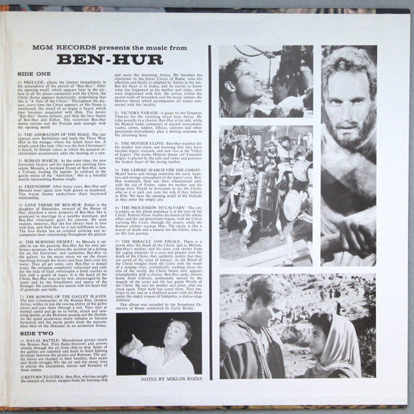 Miklós Rózsa : Ben-Hur (LP, Album, RE, PRC)
