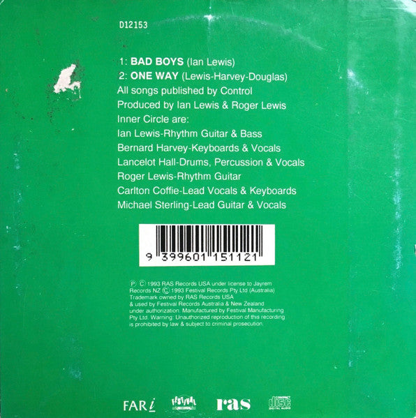 Inner Circle : Bad Boys (CD, Single, M/Print, RE)