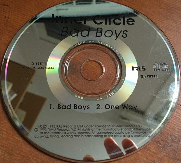 Inner Circle : Bad Boys (CD, Single, M/Print, RE)