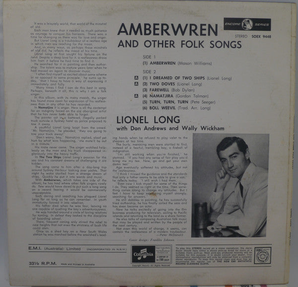 Lionel Long : Amberwren And Other Folk Songs (LP)