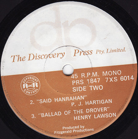 Ron Haddrick : Australia's Best-loved Ballads (7", EP, Mono)
