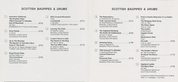 Various : Scottish Bagpipes & Drums (CD, Comp)