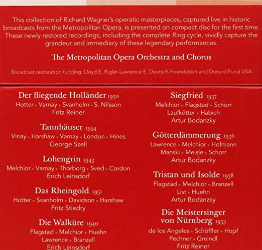 Various : Wagner At The Met (Legendary Performances From The Metropolitan Opera) (25xCD, Comp, Mono, RM + Box)
