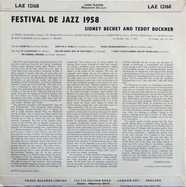 Sidney Bechet, Teddy Buckner : Festival De Jazz Knokke & Cannes 1958 (LP, Album)