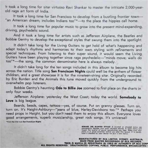 Living Guitars : San Franciscan Nights (LP, Album)