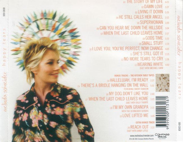 Melinda Schneider : Happy Tears (CD, Album)