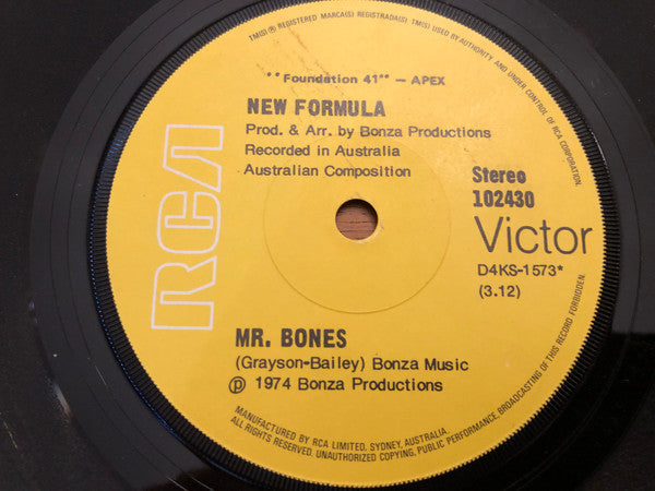 New Formula (3) : Ben Hall (7", Single)