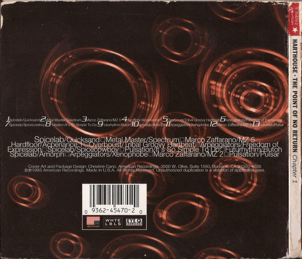 Various : Harthouse ∙ The Point Of No Return Chapter 1 (CD, Comp)