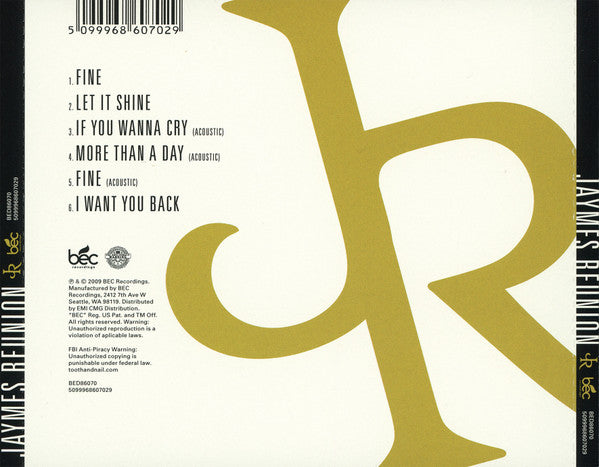 Jaymes Reunion : Jaymes Reunion (CD, EP)
