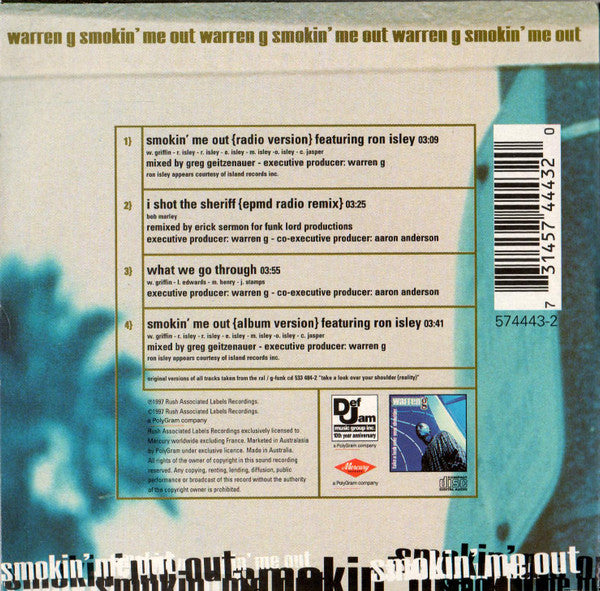 Warren G Featuring Ron Isley* : Smokin' Me Out (CD, Single)