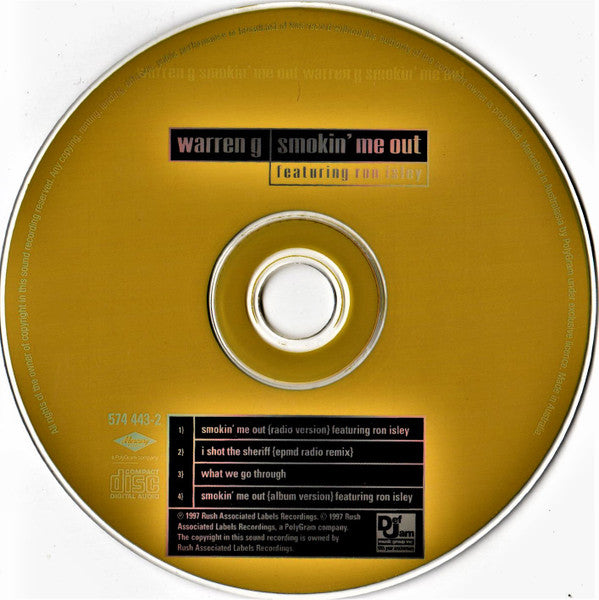 Warren G Featuring Ron Isley* : Smokin' Me Out (CD, Single)