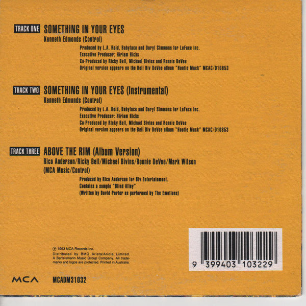 Bell Biv DeVoe : Something In Your Eyes (CD, Single, Car)