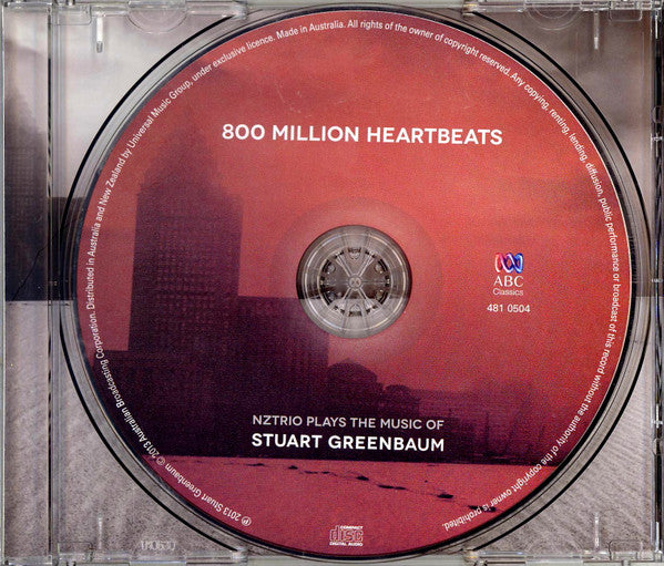 NZTrio : 800 Million Heartbeats - NZTrio Plays The Music Of Stuart Greenbaum (CD, Album)