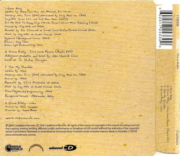 MIKA (8) : Grace Kelly (CD, Maxi, Enh)