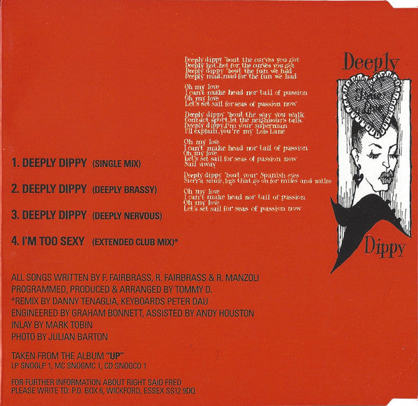 Right Said Fred : Deeply Dippy (CD, Single)