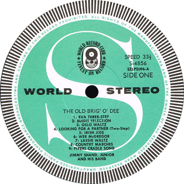 Jimmy Shand Jnr. And His Band : The Old Brig' O'Dee (LP, Album, Club)