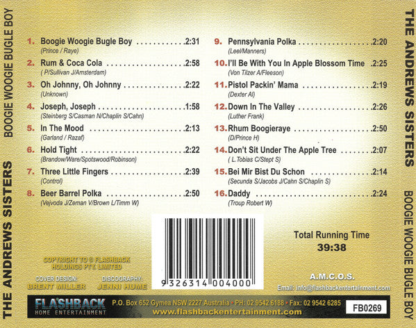 The Andrews Sisters : Boogie Woogie Bugle Boy (CD, Comp, RM)