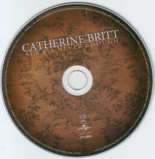 Catherine Britt : Always Never Enough (CD, Album, Dig)