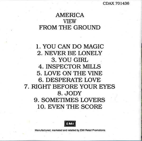 America (2) : View From The Ground (CD, Album, RE)