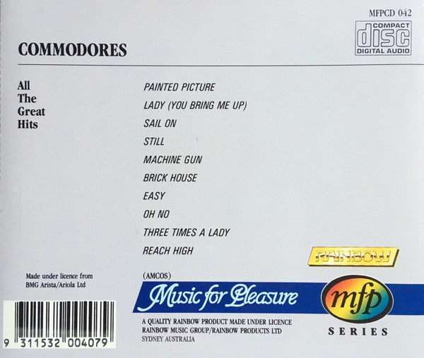 Commodores : All The Great Hits (CD, Comp)