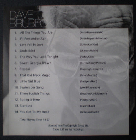 Dave Brubeck : Dave Brubeck (CD, Comp)