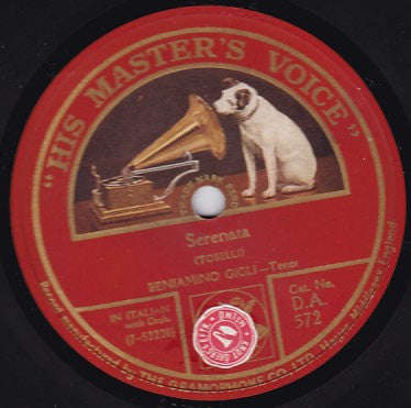 Beniamino Gigli : Santa Lucia Luntana / Serenata (Shellac, 10")