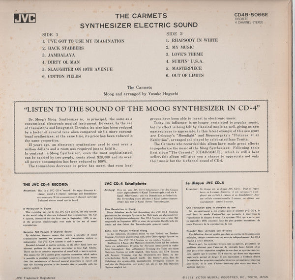 The Carmets : Synthesizer Electric Sound (LP, Quad)