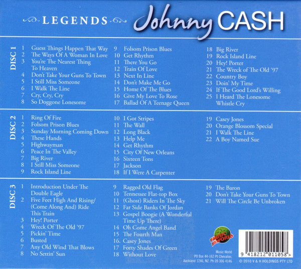 Johnny Cash : Legends (3xCD, Comp)