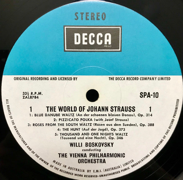 Johann Strauss* - Vienna Philharmonic* : The World Of Johann Strauss (LP, Comp)