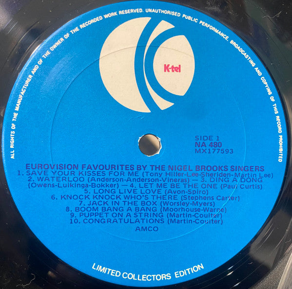 The Nigel Brooks Singers : 20 Eurovision  Favourites (LP, Album, Ltd)