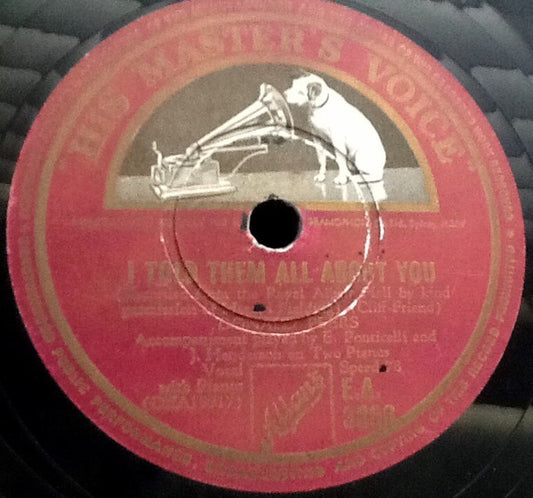 Donald Peers : I Told Them All About You / Church Bells On Sunday Morning (Shellac, 10")