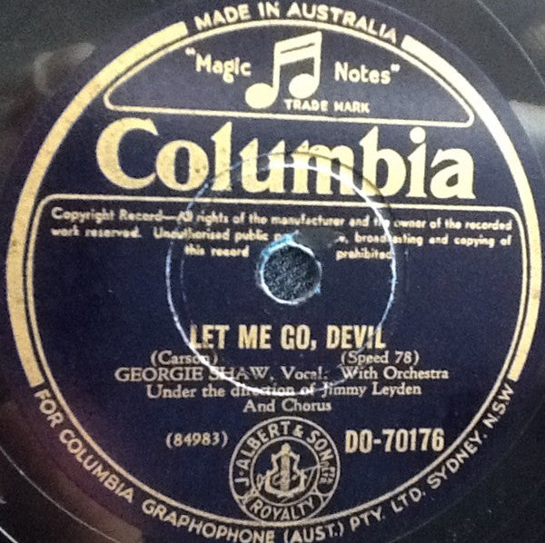 Georgie Shaw : Let Me Go, Devil / Unsuspecting Heart (Shellac, 10")