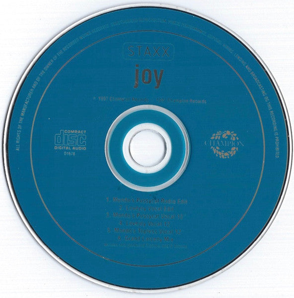 Staxx : Joy (CD, Maxi)